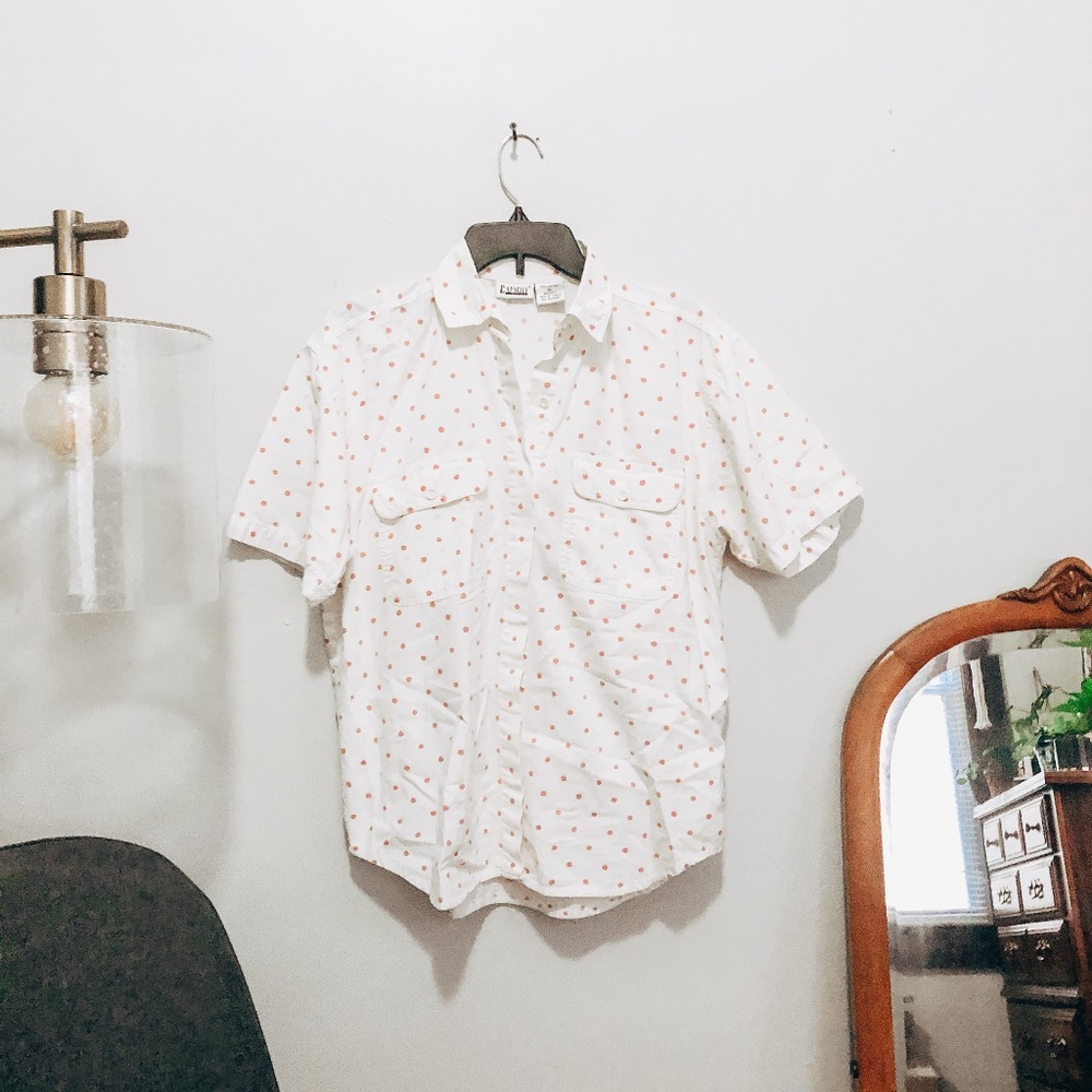 Vintage Polka Dot Button Down